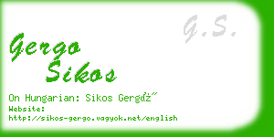 gergo sikos business card